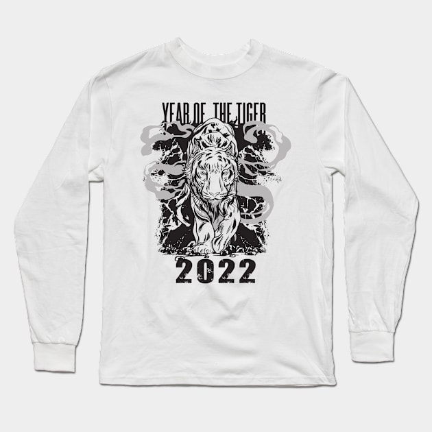 Chinese Year Of The Tiger Zodiac Chinese Year 2022 Long Sleeve T-Shirt by Fabvity